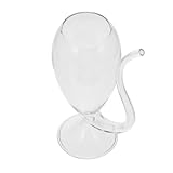 VALICLUD Copa de Vino Rojo de Vidrio Transparente con Pajita y Base Vaso para Bebidas de Diseño Original para Fiestas y Cócteles