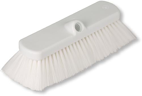 Image of SPARTA 41278EC02 Flo-Thru Plastic Wall Scrub Brush, Equipment Brush With Soft Nylex Bristles For Industrial Kitchens, Hospitals, Commercial Cleaning, 4 Inches, White