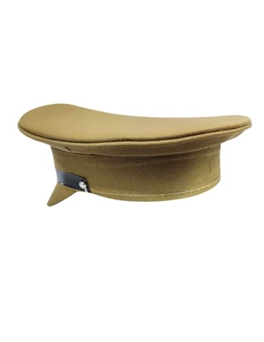 Image of BookMyCostume Police Inspector Commissioner Khakhi Cap for Boys and Men Adults Brown