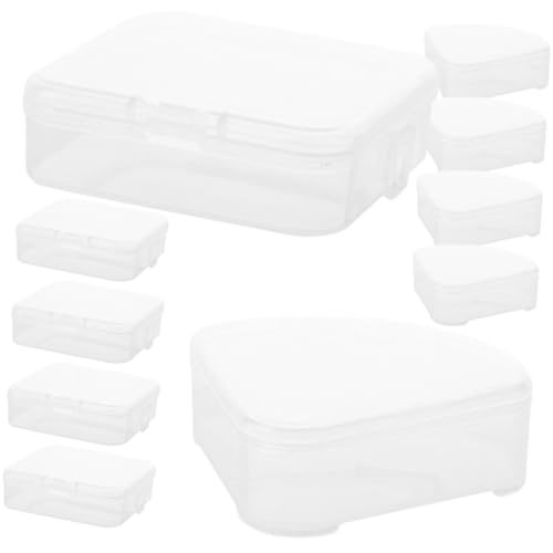 PENIKOKO 10個 メイクアップスポンジ収納ケース 透明蓋付き 化粧用パフ収納ボックス 耐久素材使用 コンパクト設計 友人や家族への に