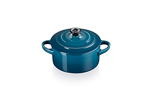 Le Creuset Mini cocotte de cerámica de gres, 10 cm, 0, 2L, Deep Teal, 71901106420100
