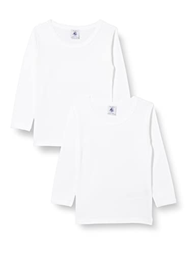Petit Bateau Tee Shirt Fille Blanc 8 ans lot de 2