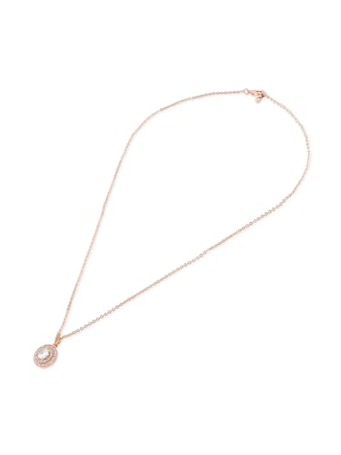 Sparkling CZ Brass Pendant with Chain