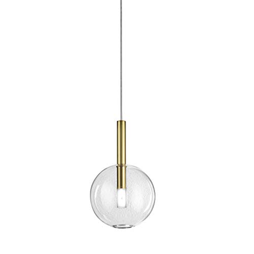 Preisvergleich Produktbild Alchimia Hängeleuchte transparent messing / Handgefertigt in Italien / Pendelleuchte Modern Klassisch Dimmbar / Lampe G9