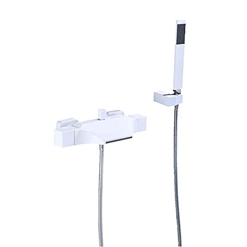 Mitigeur baignoire cascade chrome et noir avec douchette pour salle de bains moderne