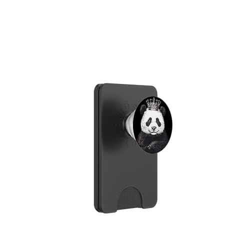 Bonito traje de panda con corona para adultos y niños PopSockets PopWallet para MagSafe
