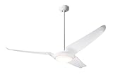 Modern Fan Company IC/Air3 56' Gloss White w/ White Blades LED Ceiling Fan with Handheld Remote