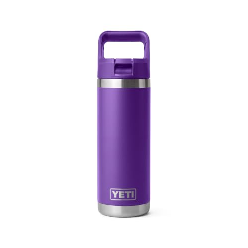 Image of YETI Rambler 18 oz Bottle, Vacuum Insulated, Stainless Steel with Color Matching Straw Cap, Pace Purple