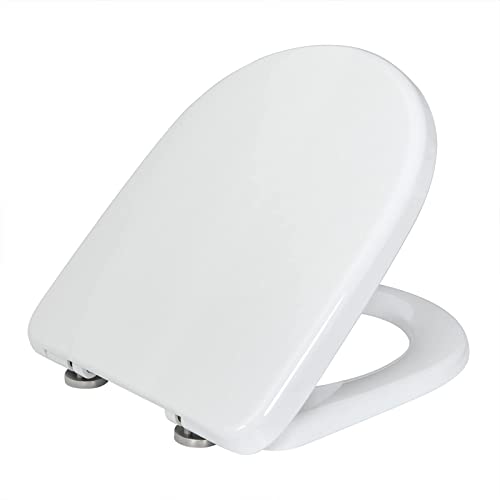 Couvercle de toilette à dégagement rapide et abattant blanc WC robustes