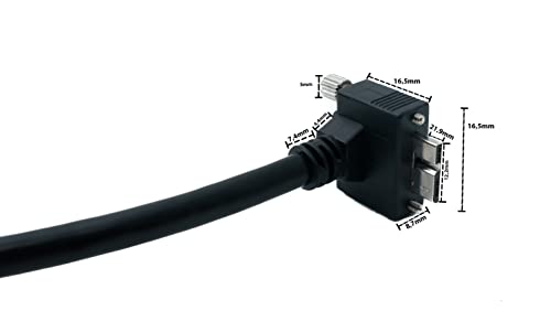 Cable USB 3.0 de 5 m Micro B macho con bloqueo por tornillo System-S para entornos exigentes 3
