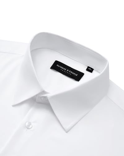 Alimens & Gentle Men's Long Sleeve Dress Shirts Wrinkle Free Button Down Shirts for Bussiness Wedding3
