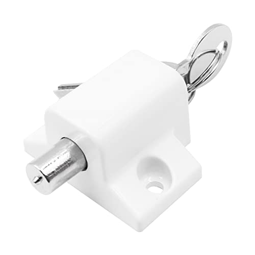 WANGCL 2Pcs Sliding Patio Lock Security Lock Bolt for Windows or Doors Universal Locks with Keys(White) - Image 4