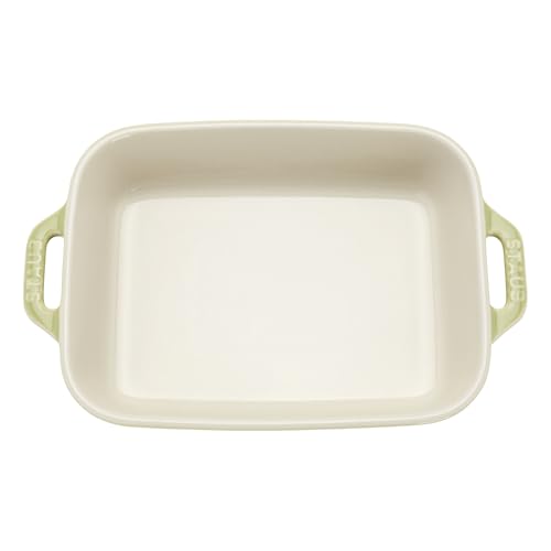 Image of Staub Ceramic 3-pc Rectangular Baking Dish Set - Macaron Pastel Green