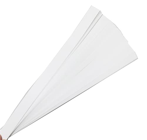 Black, White or Ivory Paper Strips for Weaving Projects. Paper Strips for Moravian Stars, German Stars and Frobel Stars. 50 strips per pack (1/2 inch, White)
