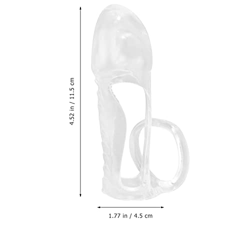 HEALLILY Man Cock Mouwen Herbruikbare Extender Cover Transparante Dilldo Mouwen Mannelijke Kuisheid Speelgoed Voor Mannen Elastische Tijd - Image 8