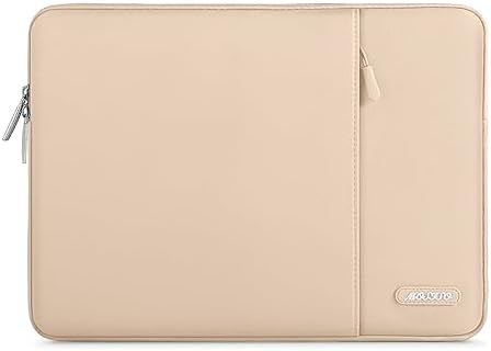 MOSISO Laptop Sleeve Bag Compatible with MacBook Air 13 M3 A3113 M2 A2681 M1 A2337 A2179 A1932/Pro 13 M2 M1 A2338 A2251 A2289 A2159 A1989 A1708, Polyester Vertical Case with Pocket, Stone Gray