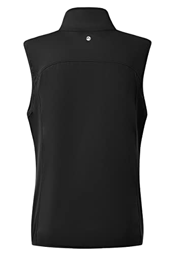 Willit Women's Lightweight Vest Sleeveless Golf Jacket, Windproof Weather Resistance For Running Hiking Casual Slim Fit Black Xl #TOP27