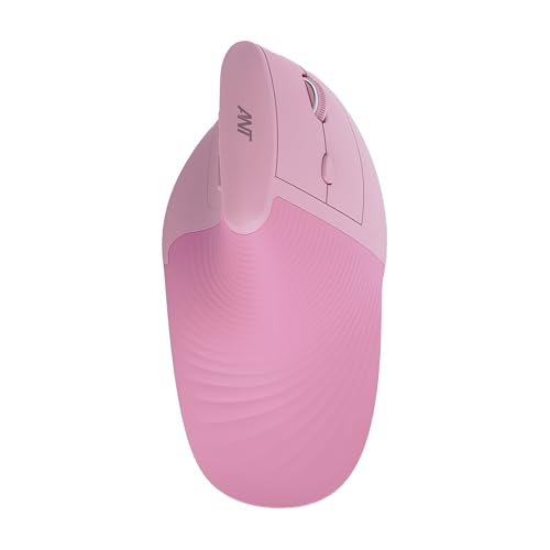 Image of Ant M200 Vertical Wireless Mice, Wireless Ergonomic, Rechargeable,5 Adjustable DPI, Silent 2.4GHz Optical Tunnel, USB Wireless Mouse for Laptop, PC Pink