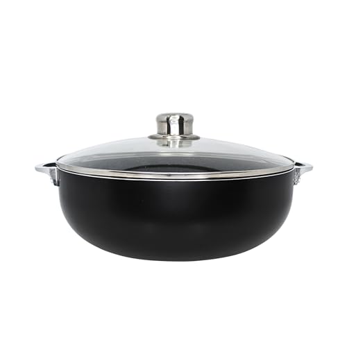 IMUSA 9Qt Bistro Ceramic Nonstick Caldero/Dutch Oven with Glass Lid, Black IMUSA 9Qt Bistro Ceramic Nonstick Caldero/Dutch Oven with Glass Lid, Black