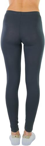 Image of ToBeInStyle Women's Skinny Fit Cotton Full Length Leggings Tights - Regular and Plus Sizes