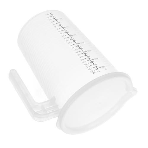 TEMPNAP 耐熱プラスチック製耐久性計量カップ 蓋付き多用途液体測定容器 軽量オイル 伝送液体 ジュース用目盛り付メジャーカップ