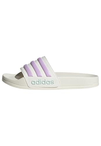 adidas Adilette Shower Slides Kids Schiebe-Sandalen, Off White Bliss Lilac Halo Mint