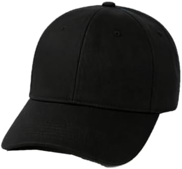 Classic Black Baseball Cap, Breathable Adjustable Durable Hat for Women Men