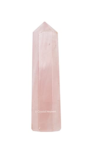 Image of Certified Rose Quartz Crystal Tower Obelisk Point for Chakra