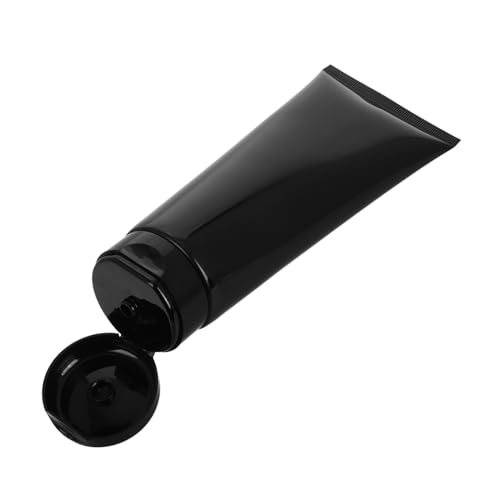 SMASOLO Tubo Cosmético Plástico Negro 200g Grande Capacidad Dispensador Exprimible Para Acondicionador y Loción Corporal Uso Viaje Tapa Plástica Resistente