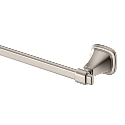 Image of Gatco 5510SN Beverly Towel Bar, Satin Nickel, Wall-Mounted Bathroom Towel Bar, Elegant Luxury Design, Heavy Duty Metal with EZ Ancor Mounting
