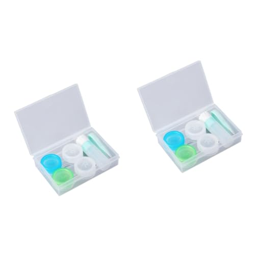 Kit Di Gestione Da 2 Set Con Custodia Per Obiettivi E Barattolo Di Stoccaggio Scatole Doppie Verdi Per Della Fotocamera 2 Pezzix2