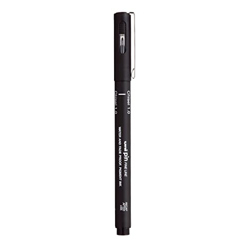 Image of uni-ball PIN CS1-200 Chisel 1.0 mm Fine Line Markers, Black, Pack of 1