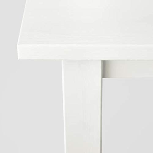 HEMNES Table basse en bois durable teinte blanche 90x90 cm de qualité - 4