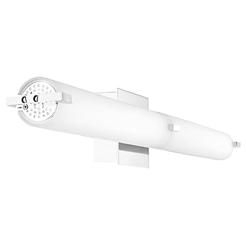 Image of GEORGE KOVACS P5046-077-L Tube LED Vanity Bath Light, 2-Light, 40 Total Watts, 4.75-in H x 39.75-in W, Chrome