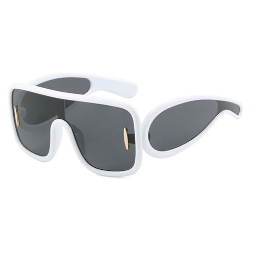 willochra Oversized Square One pieces Mask Sunglasses Women Big Frame Luxury Vintage Shield Sun Glasses For Ladies Shades F252