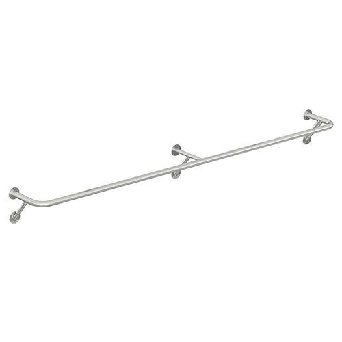 Portant mural pour vêtements acier inoxydable barre penderie solide 160cm