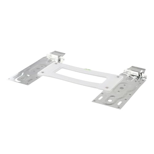 Lecreatekit Soporte de pared ajustable para aire acondicionado dividido, unidad interior con nivel de burbuja, tablero colgante de acero inoxidable y aluminio, plateado, 12.59 x 7.87 pulgadas