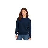 Casaco Moletom Gola Redonda Feminino Careca Blusa De Frio (BR, Alfa, G, Regular, Regular, Marinho)