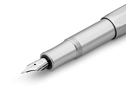 Image of Kaweco AL SPORT Fountain Pen Silver I Premium Fountain Pen for Ink Cartridges, 13 cm I Nib: M (Medium)