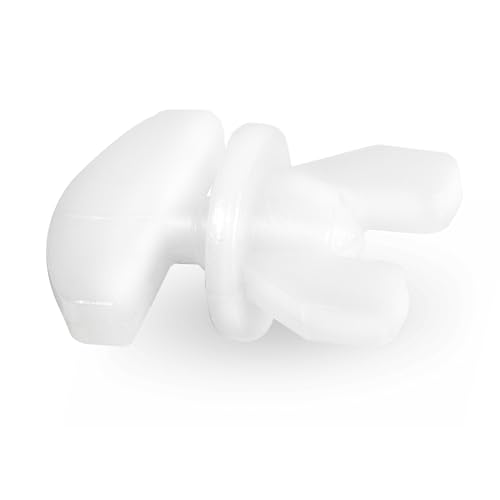 Gardinen Feststeller, 24 Stück, in Weiß, aus Kunststoff, für min. 10 x 6 mm Laufkammern, Stopper für Schienensysteme mit Innenläufen, Zwischenfeststeller, Endstopfen, Endfeststeller Gardinenschiene