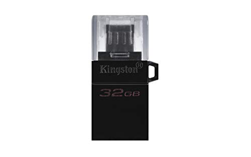 Kingston DataTraveler microDuo3 G2 - DTDUO3G2/32GB Unidad Flash microUSB y USB Tipo A para Android OTG, Negro