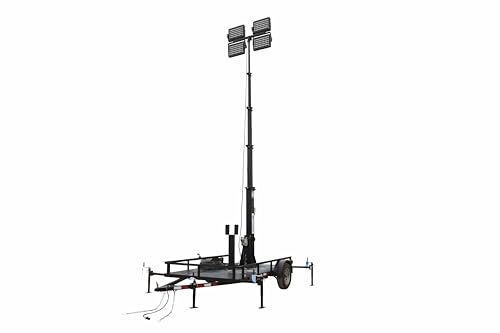 LED 5-Stage Light Tower - 8.75' to 30' - 10' Trailer - 240,000 lms - 277VAC - Black Powder Coat Mast - L7-15P Cord Cap - 10 Degree Spot