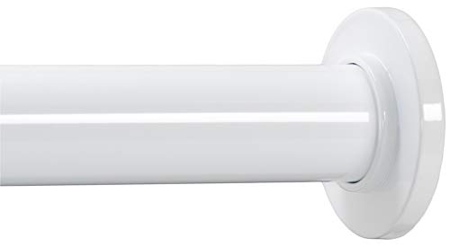 Image of Ivilon Tension Curtain Rod - Spring Tension Rod for Windows or Shower, 24 to 36 Inch. White