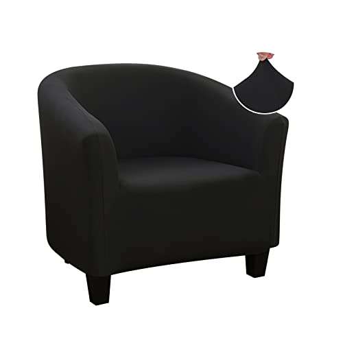 Jaotto Housse de Fauteuil Cabriolet 1 Place, Housse de Fauteuil Crapaud Extensible Chesterfield, Housse Fauteuil Salon Club il Lavable, Couverture de Fauteuil Facile à Installer et à Laver,Noir Cover