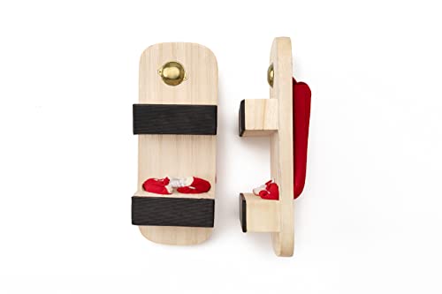 Image of Japanese Shoes Geta Wooden Clogs with Tabi Socks for Men Women