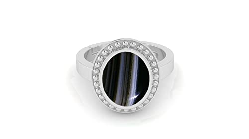 Bague Sulemani Hakik naturelle 7 carats en argent avec anneau réglable pour homme et femme