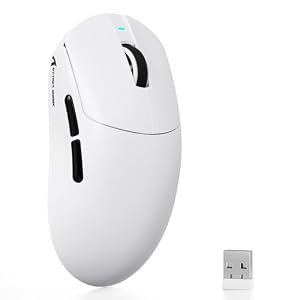 ATTACK SHARK X8SE Draadloze Gaming Muis, 55g Lichtgewicht, PAW3311 Sensor, BK52820 Chip, 25.000 DPI, BT/2.4G/USB-C, 80 Miljoen Klikken, 500mAh Batterij, Webdriver voor PC/Mac– Wit