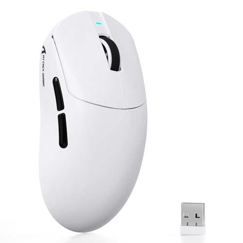 Migliori mouse gaming economici ATTACK SHARK X8SE Mouse da Gaming Wireless, Leggero 55g, Sensore PAW3311, Chip BK52820, 25.000 DPI, Connessione BT/2,4G/USB-C, 80 Milioni di Click, Batteria 500mAh, Driver Web per PC/Mac–Bianco