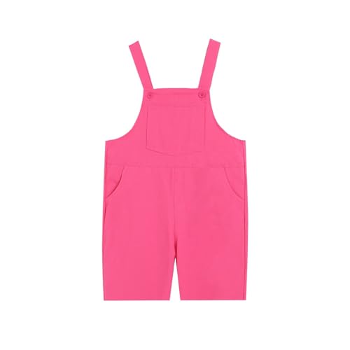 Overol corto para niñas holgado y sin mangas de pierna recta para el verano casual 2