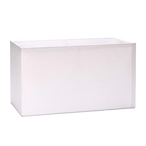 ORION LIGHTSTYLE Pantalla de tela (32 x 16 x 18 cm) para casquillo E27 rectangular, color blanco